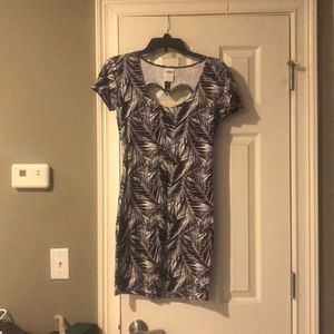 PINK Palm Print Bodycon Dress